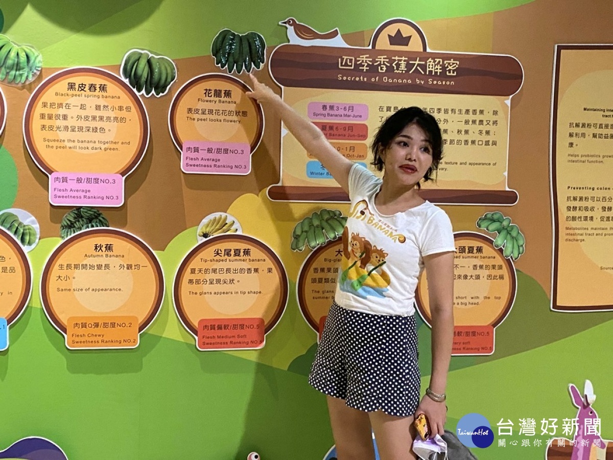 集元果觀光工廠的文展區,透過專業導覽解說,了解在地香蕉產業發展。(記者賴淑禎攝)