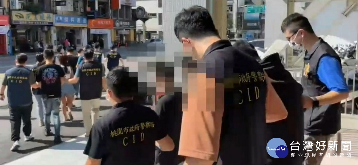 警方緝獲以黃嫌為首之暴力討債集團共9名，全案移送臺灣桃園地方檢察署偵辦。