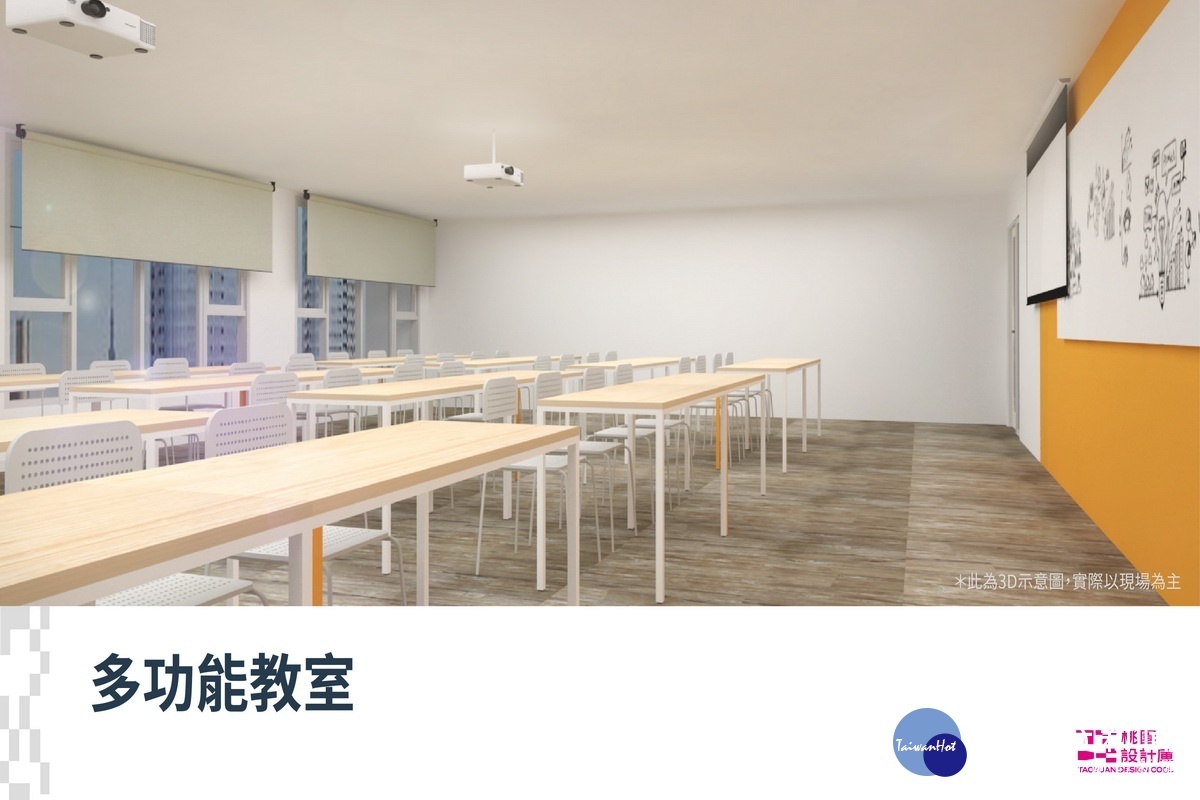 桃園市政府青年事務局將成立第4個創業基地「桃園設計庫─Taoyuan Design Cool」的內部設計。
