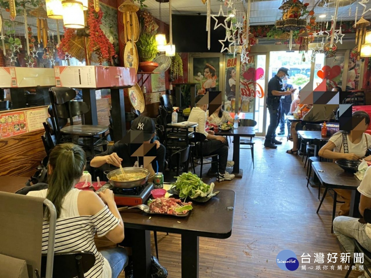 移工餐廳違反防疫管理措施,警稽查移送裁處