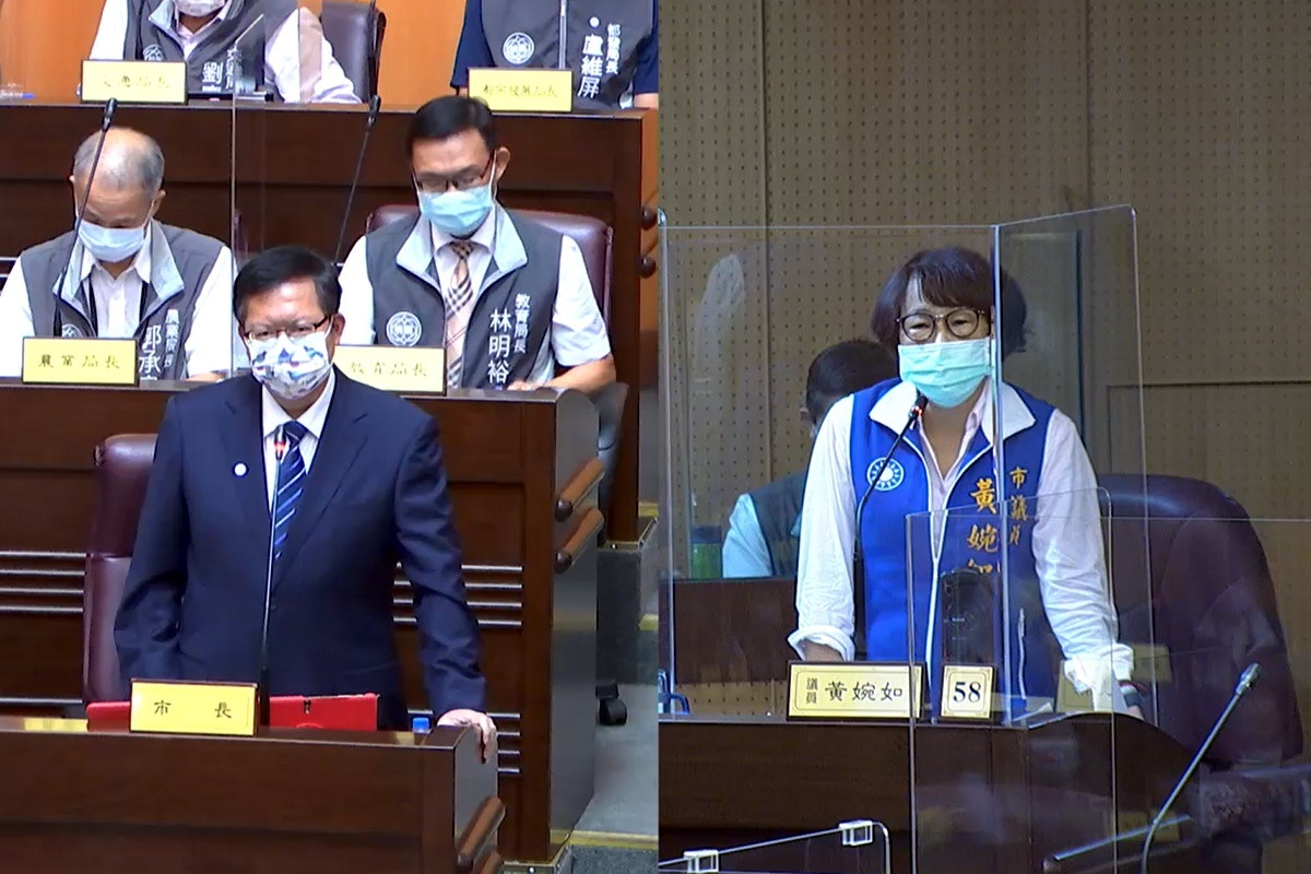 針對市長任期做好做滿,桃園市議員黃婉如質詢桃園市長鄭文燦。
