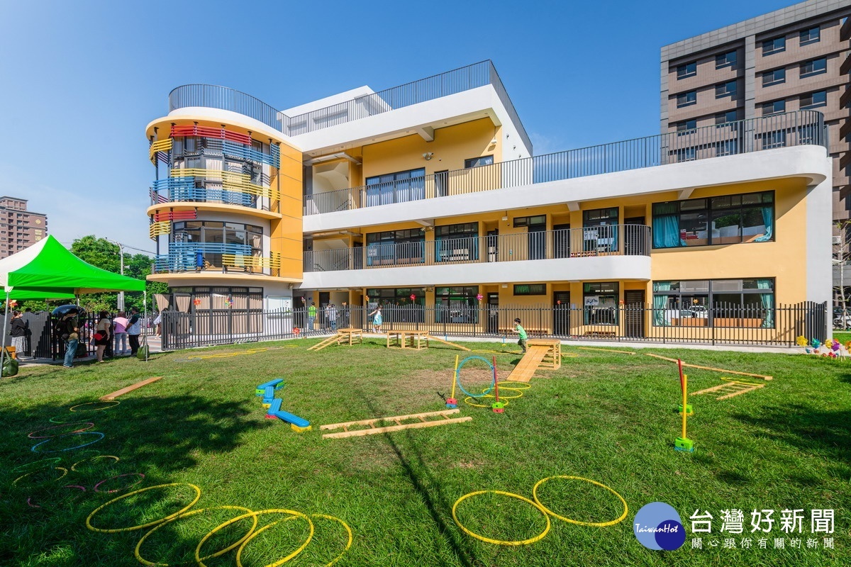 新建完成的桃園區國強非營利幼兒園。
