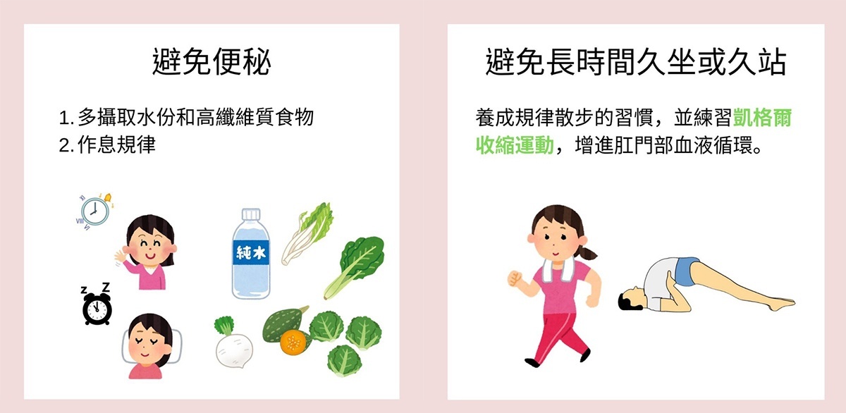 改善痔瘡的生活習慣。(圖/禾馨直腸外科)