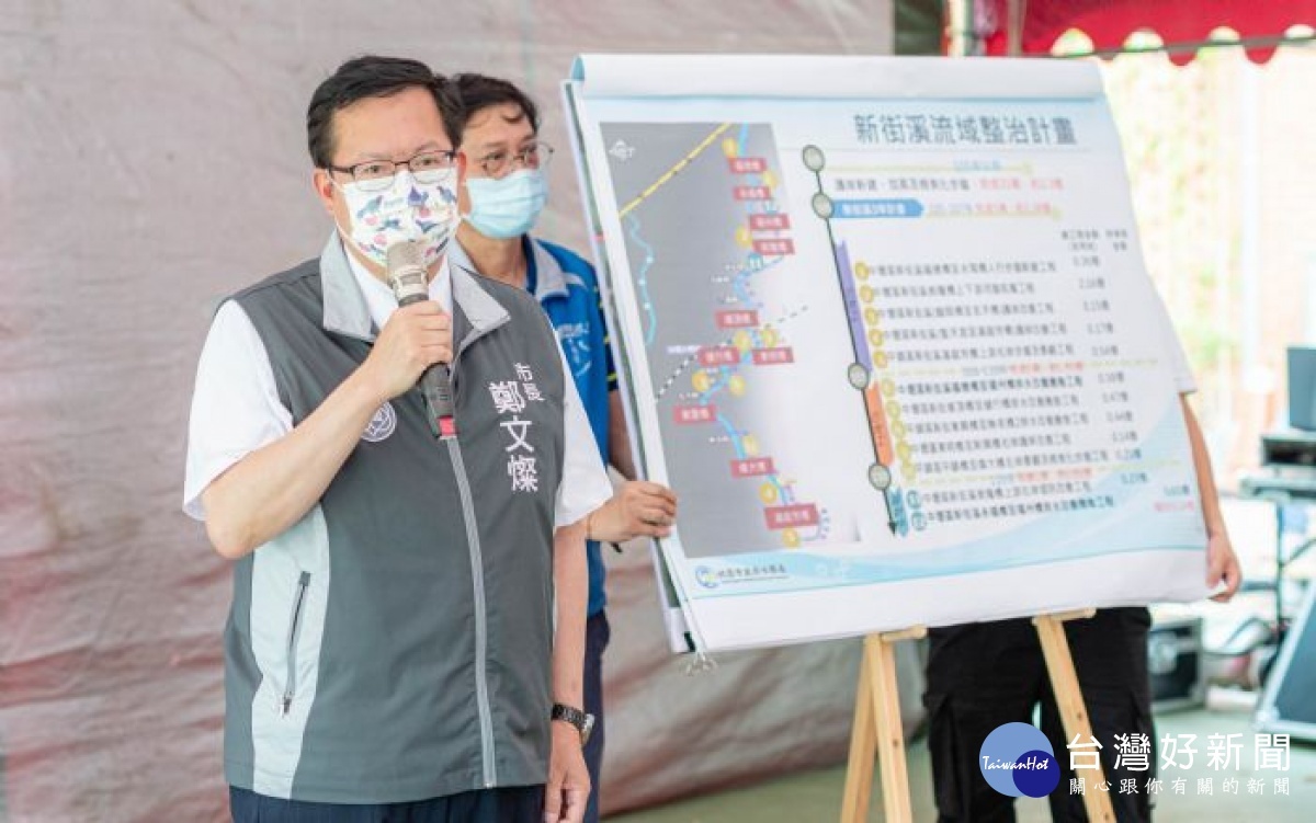 市長致詞表示，新街溪福德橋至福州橋排水改善應急工程竣工，達到「防洪、減災、灌溉、環境友善」4大工程效益