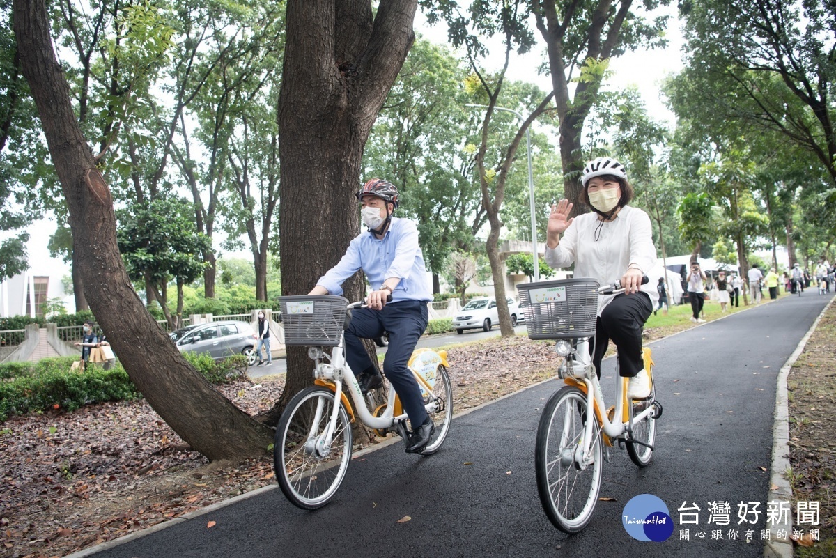 嘉義市環市自行車道今天正式啟用／陳致愷翻攝